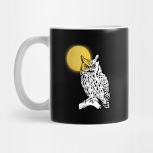 Flaco Owl And Moon Mug